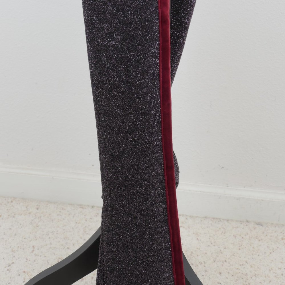 Scotch & Soda Black Red Wine Side Stripe Metallic Glitter Low Rise Size SZ Pant - Picture 12 of 16